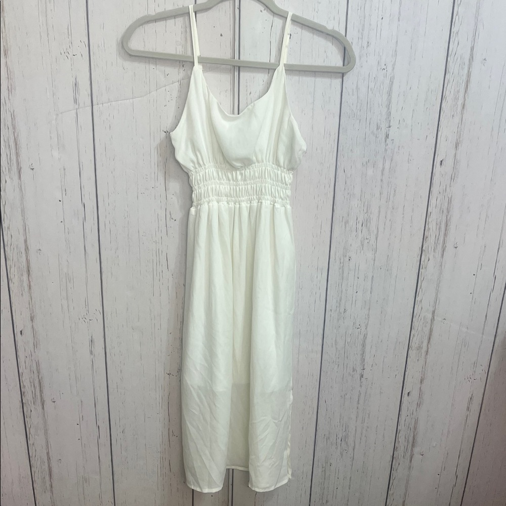 Mimi Chica White Dress with Spaghetti Straps